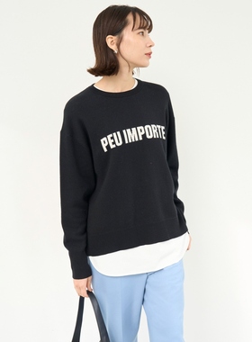 UNFILO可洗海绵针织标志提花时尚设计毛衣女ONWARD