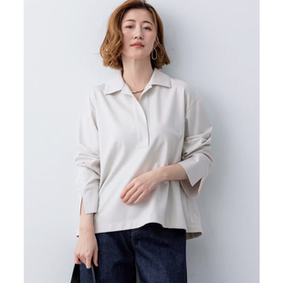 23区时尚 女ONWARD 优雅感紧凑斜纹水手领针织衫