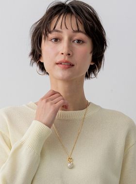 23区时尚优雅适宜感曼特尔珍珠上衣2WAY项链女ONWARD