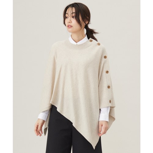 J.PRESS可洗柔软触感羊毛针织斗篷毛衣女ONWARD