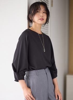 any FAM可机洗袖口褶皱气质套头衫女ONWARD