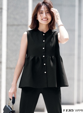 VERY×UNFILO合作款双面穿荷叶边马甲女ONWARD