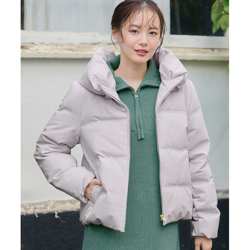 【Tiaclasse】日系时尚简约女士短款立领拉链羽绒服外套