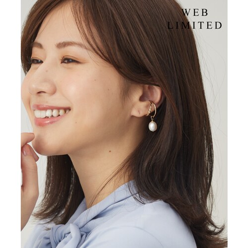 J.PRESS时尚气质2way淡水耳扣戒指女ONWARD