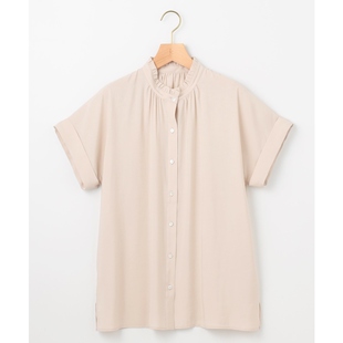 组曲优雅小众气质UV防护束缚衬衫 立领褶皱上衣女ONWARD