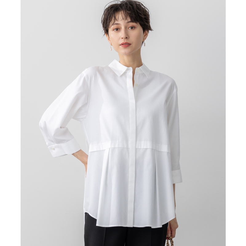 23区感优雅气质适宜可水洗CANCLINI半袖衬衫女ONWARD