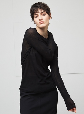 BEIGE，可洗SORE适宜气质圆领T恤女ONWARD