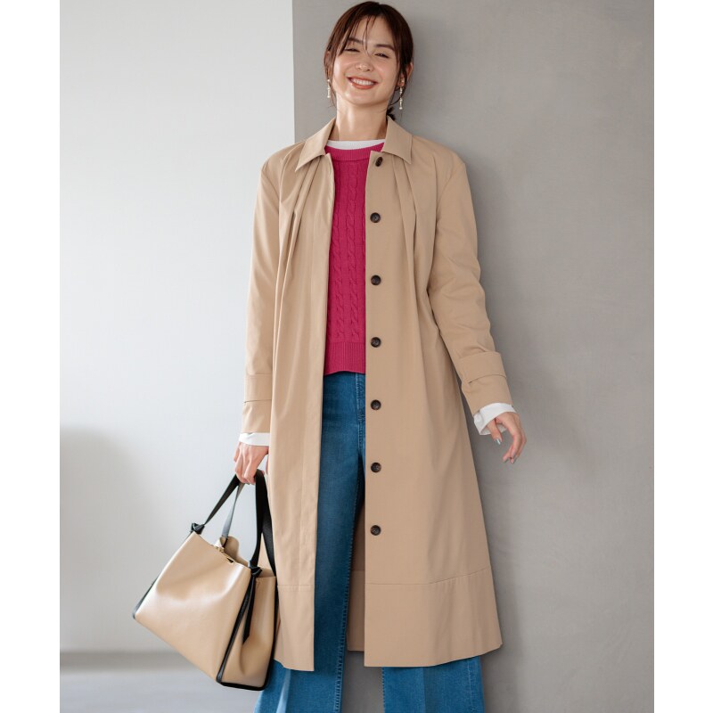 组曲轻便适宜经典修身风衣立领大衣女ONWARD秋冬新品