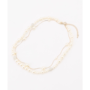 ANY SIS温柔精美搭配圆珠光泽吊坠项链女ONWARD