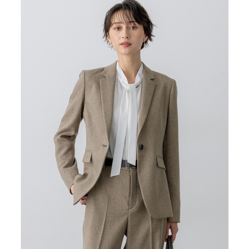 23区时尚感气质优雅仿羊毛斜纹软呢定制夹克外套女ONWARD