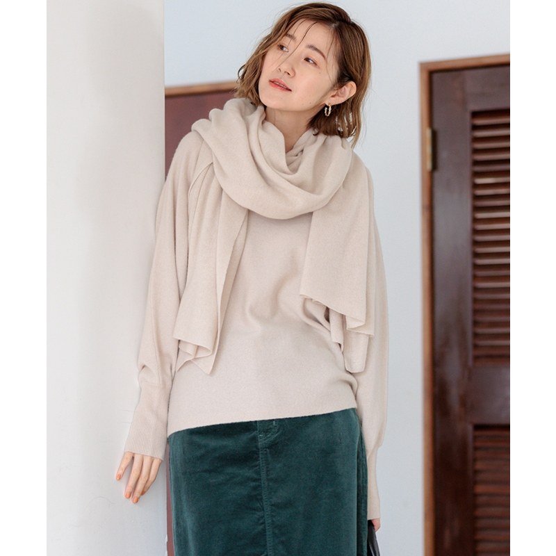 23区可洗纯羊绒蝙蝠袖针织衫女ONWARD秋冬新品