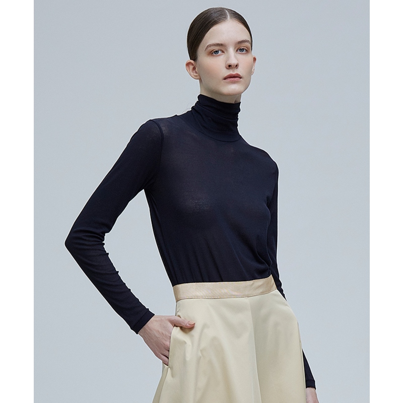 BEIGE， SORE 适宜休闲贴身高领长袖T恤女日系轻奢onward