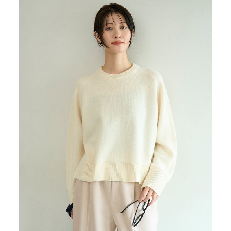 UNFILO时尚简约气质适宜羊绒混纺圆领针织衫女ONWARD