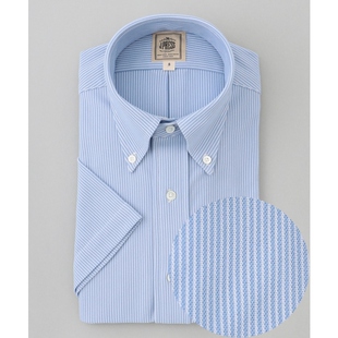 B.D.男ONWARD JERSEY鹿头纹微条纹修补口袋衬衫 J.PRESS时尚 OXFORD