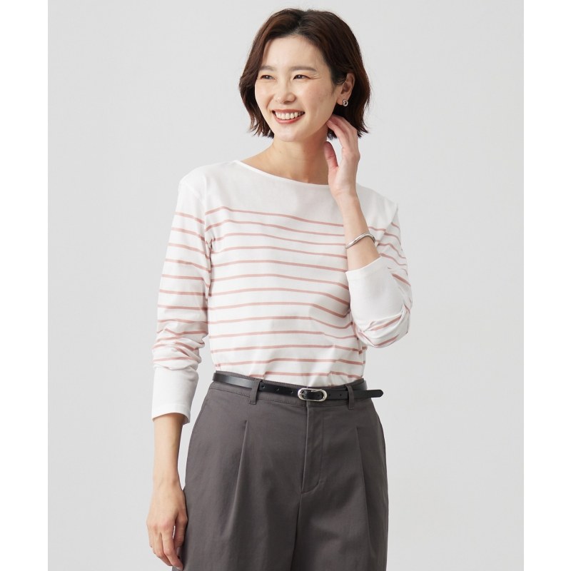 J.PRESS时尚简约休闲适宜巴斯克条纹T恤针织衫女ONWARD