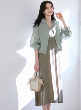 23区SLOW系列时尚气质简约设计涤纶纤维裙衬裙连衣裙女ONWARD