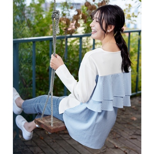 Tiaclasse可水洗后摆开衩设计感适宜时尚套头衫女ONWARD