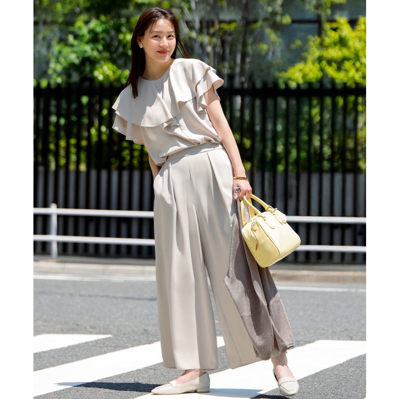 any SiS温柔气质甜美时尚凉感UV防护清爽随性宽腿裤女ONWARD