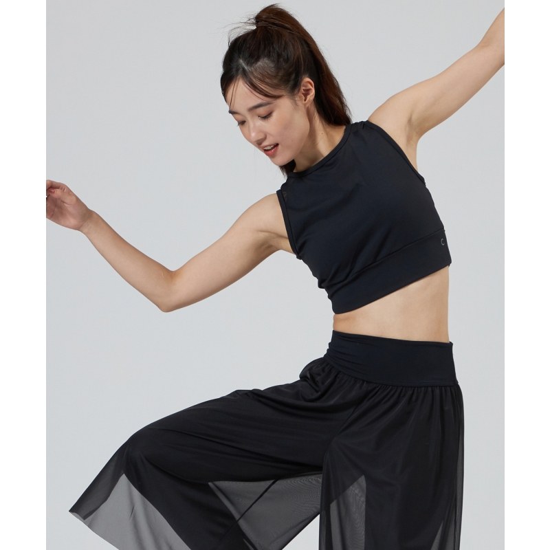 Chacott BALANCE时尚适宜网眼拼接半截上衣女ONWARD