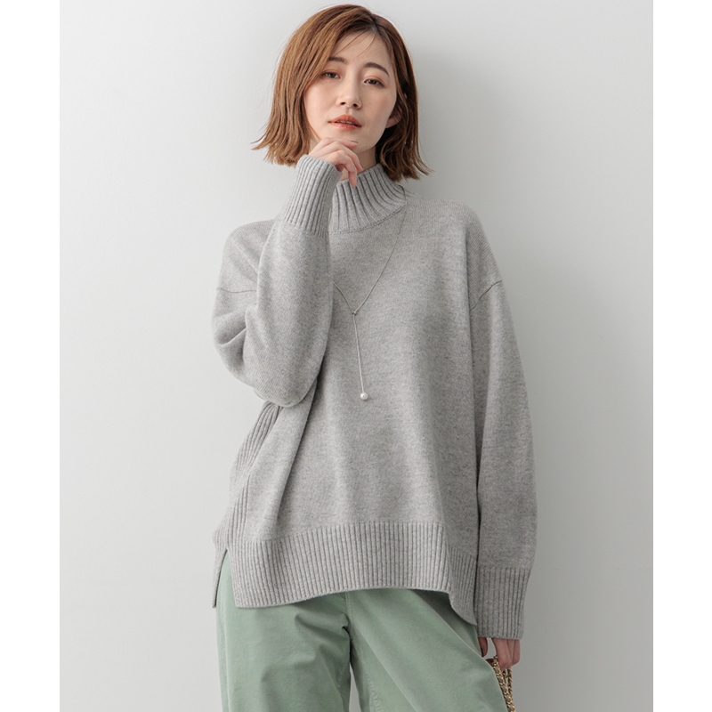 23区渡边杏同款羊绒混纺高领针织衫女ONWARD秋冬新品