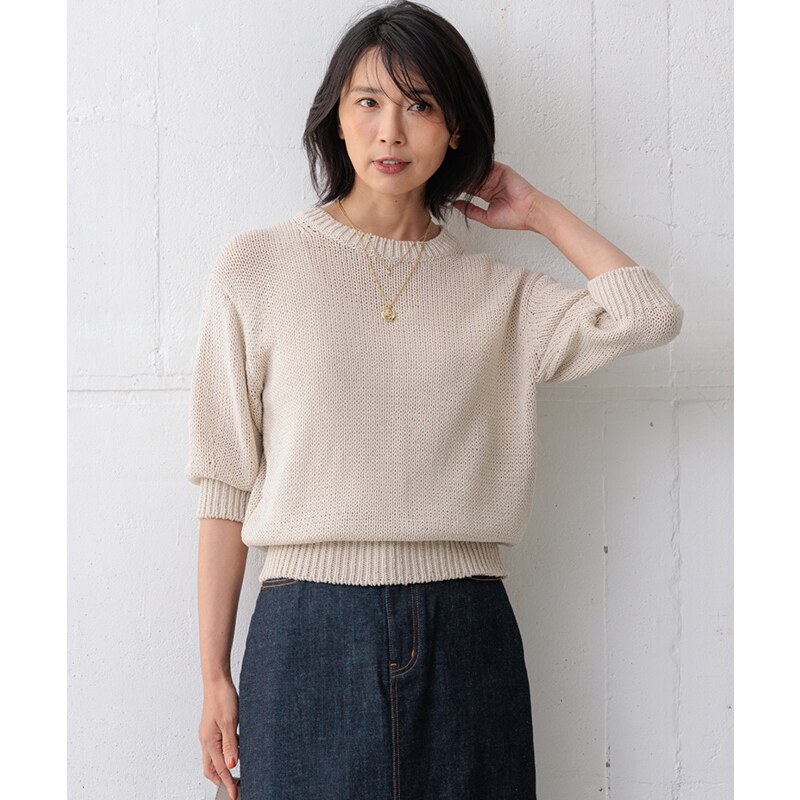 23区可洗金银丝粗针织闪光针织套头衫女ONWARD秋冬新品