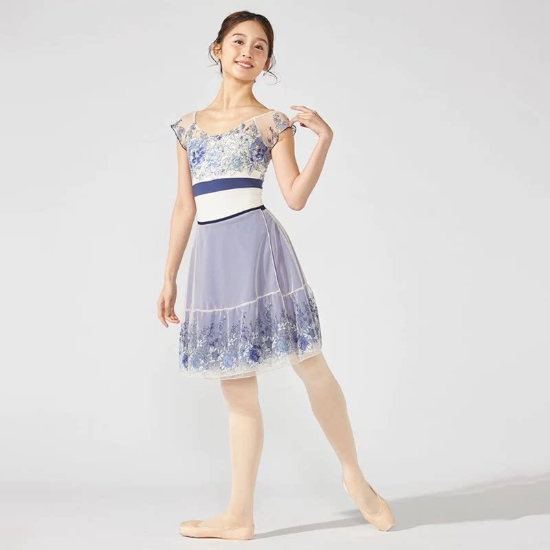 Chacott瑜伽舞蹈芭蕾体服练功服法式袖紧身连体衣女ONWARD图片