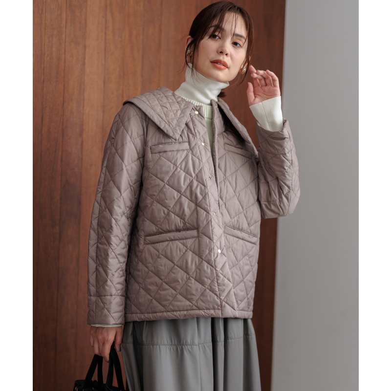 组曲可洗中棉2WAY绗缝气质适宜大衣外套女ONWARD