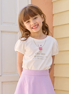 any FAM KIDS日本官网限定7days印花短袖T恤女童ONWARD