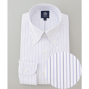 J.PRESS褶皱形态稳定苏皮马棉交替男士 B.D.ONWARD 条纹衬衫