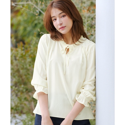 Tiaclasse温柔甜美气质荷叶边蝴蝶结上衣女ONWARD