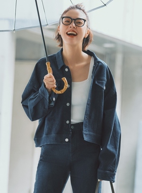 UNFILO DENIM时尚休闲街头风牛仔外套女ONWARD