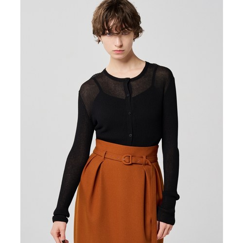 uncrave WHITE温柔简约适宜气质光泽针织开衫女ONWARD