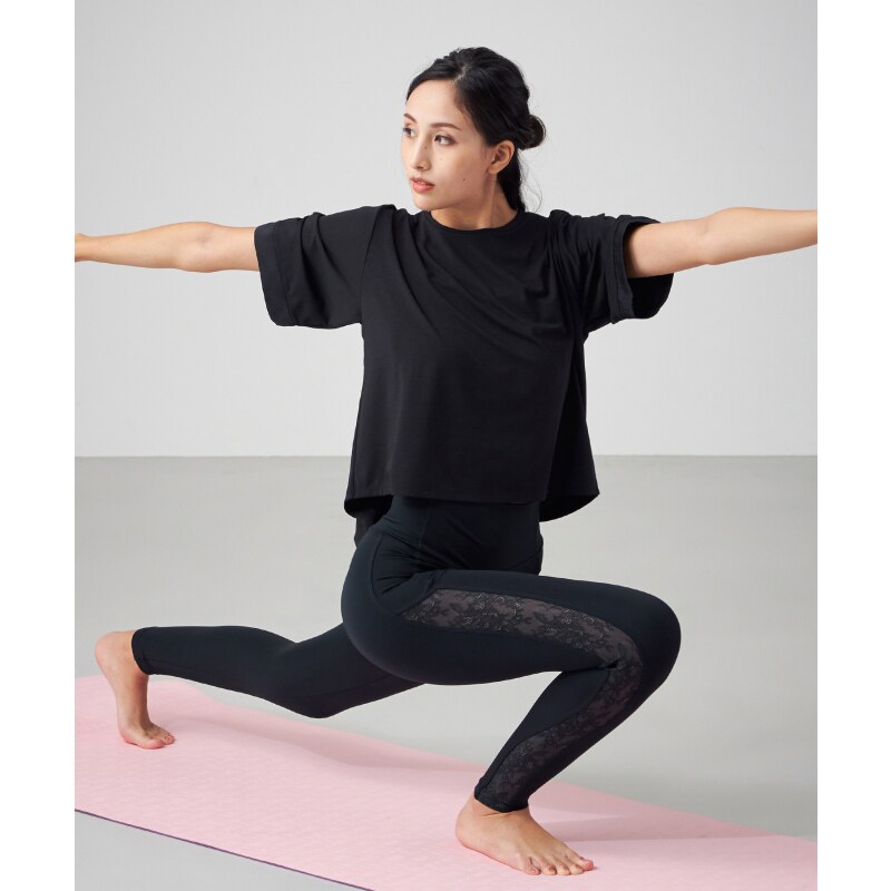 ChacottBALANCE专门芭蕾舞体服系列缎带点缀盒形T恤女ONWARD