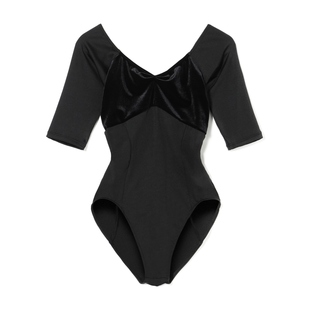 Chacott舞蹈芭蕾体服练功服五分袖 连体衣女ONWARD