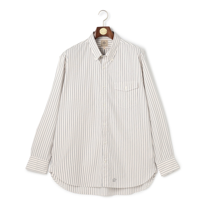 J.PRESS小众设计特大号使用SUPIMA棉多色条纹宽布衬衫男士ONWARD