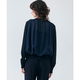 女ONWARD 简约气质通勤可洗NADIA背部欧根纱圆领开衫 BEIGE 时尚