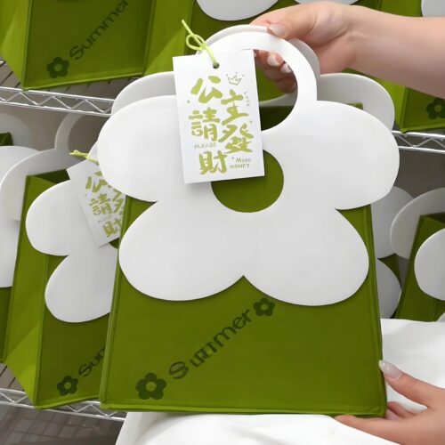 端午夏日花朵毛毡包手提袋节日赠品礼品粽子包装伴手礼袋定制logo