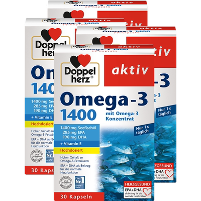 德国双心dha深海鱼油1400mg*4盒