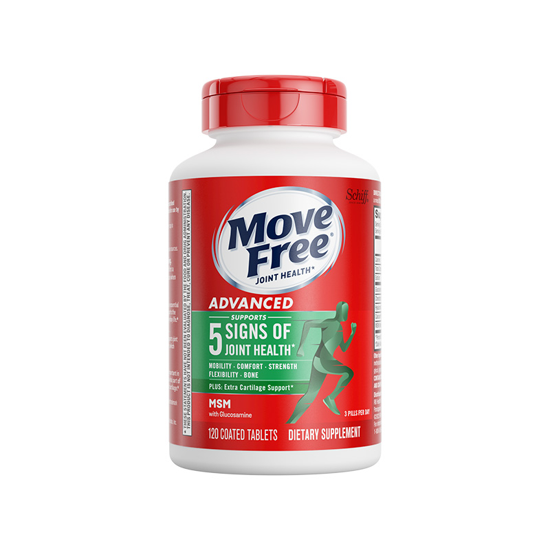 美国MoveFree益节氨糖维骨力软骨素MSM关节绿标氨糖120粒