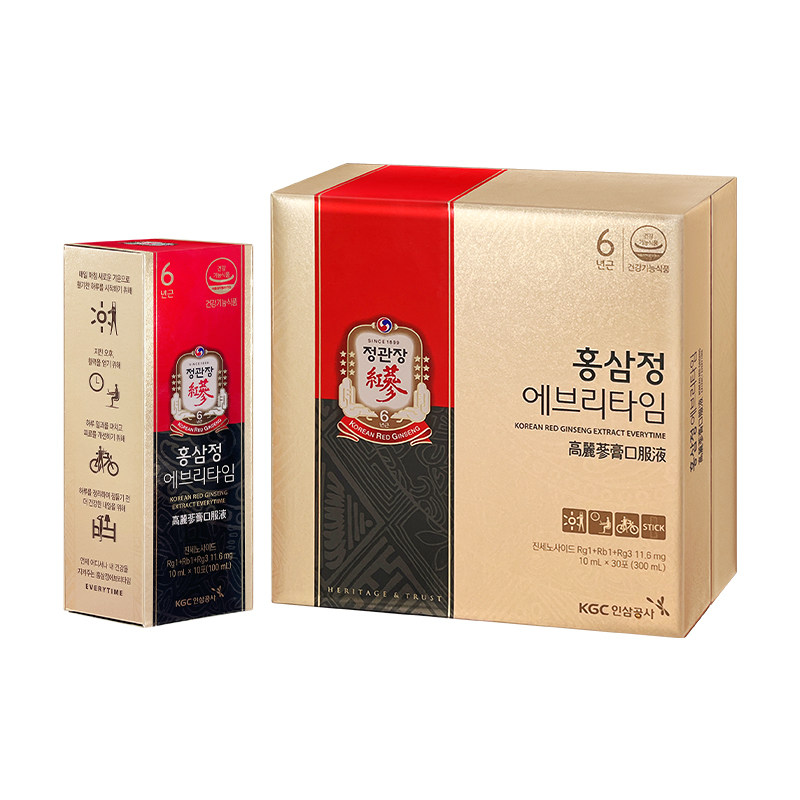 正官庄高丽红参海外版6年根气血滋补萃取液10ml*30袋 至26年7月