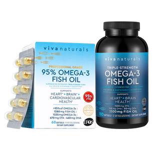 Viva原装进口高纯度含量rTG深海鱼油DPA天然omega3欧米伽3软胶囊