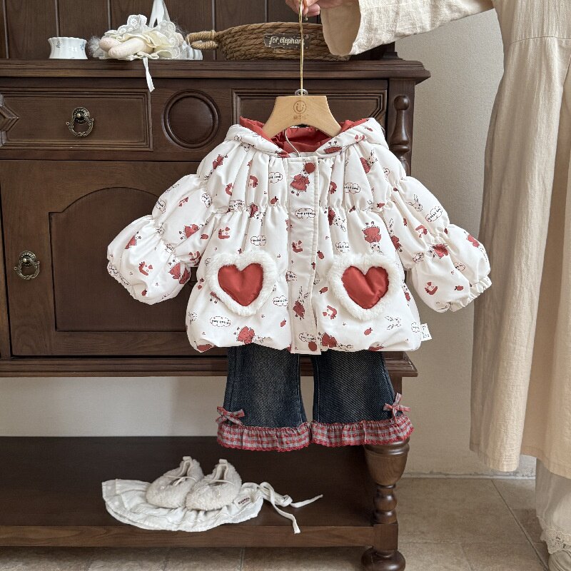 婴儿衣服棉服冬季女宝宝外套加厚新款冬装一岁婴幼儿冬天棉衣套装