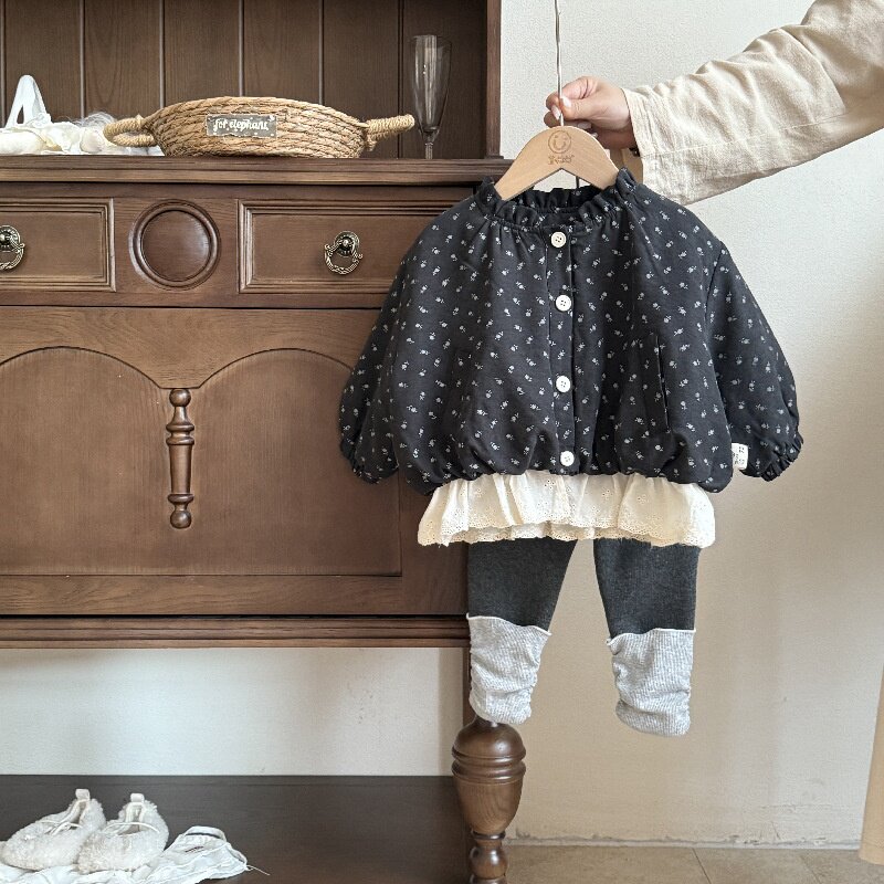 婴儿衣服秋冬季女宝宝套装夹棉时尚加厚婴幼儿冬款一岁洋气两件套