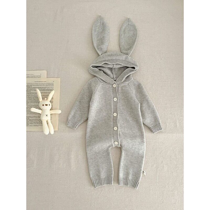 小兔子 韩版秋季新款婴儿连体衣男女空洋气可爱爬服时尚萌趣