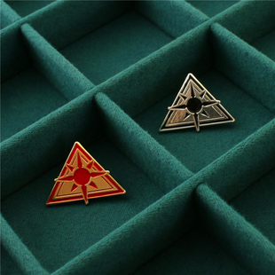 1个蔚蓝档案阿拜多斯校徽金属胸针学生证图案珐琅别针配件