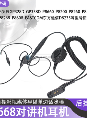 GP328D战术后挂式耳机CS指挥P8268对讲机话咪棒P8608/P8668/P8660