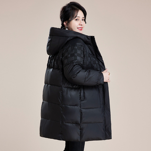 妈妈棉服女冬季2023新款中老年羽绒棉衣中长款秋冬装洋气大码外套