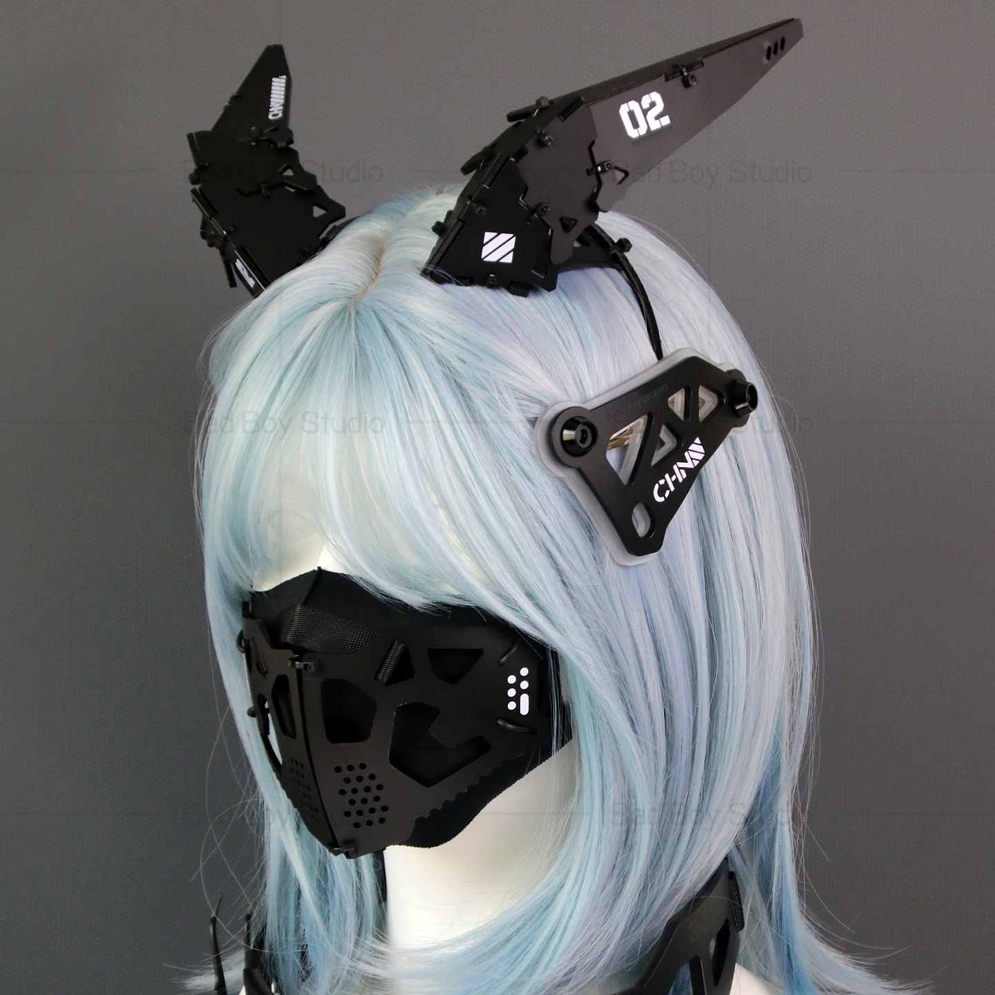 賽博朋克頭飾機械犄角