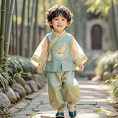 2026新款 唐装 男宝套装 男孩唐装 男 汉服男童春季 儿童古风古装 新中式