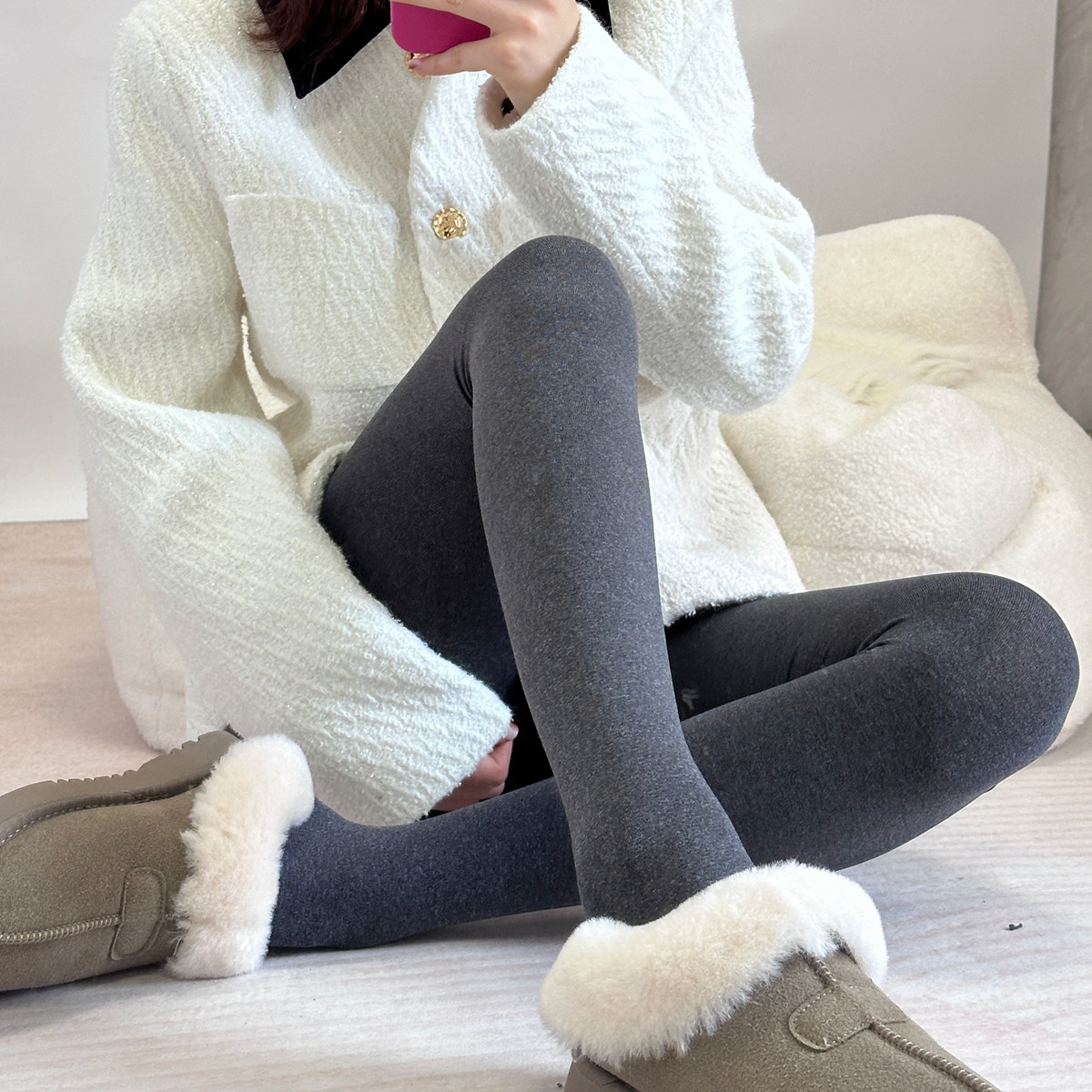 高品质秋冬200D显瘦百搭拉绒打底袜麻时尚高弹柔软保暖薄绒连裤袜